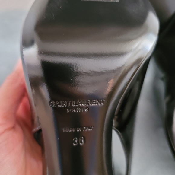 Saint Laurent sling back patent mid heels - Picture 5 of 10